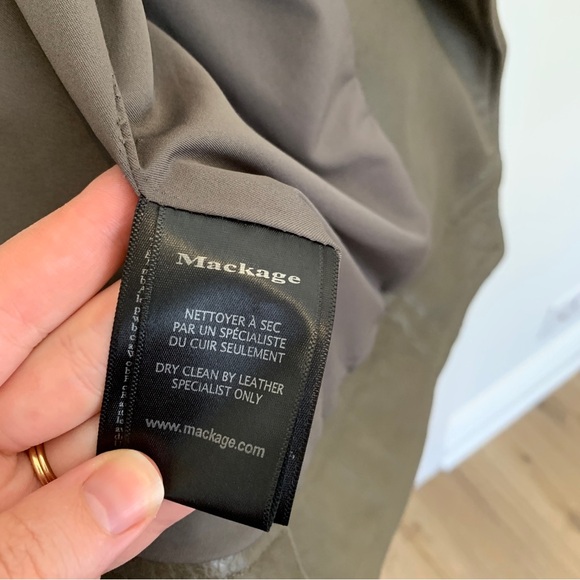 Mackage leather jacket in taupe, size S - Picture 12 of 14